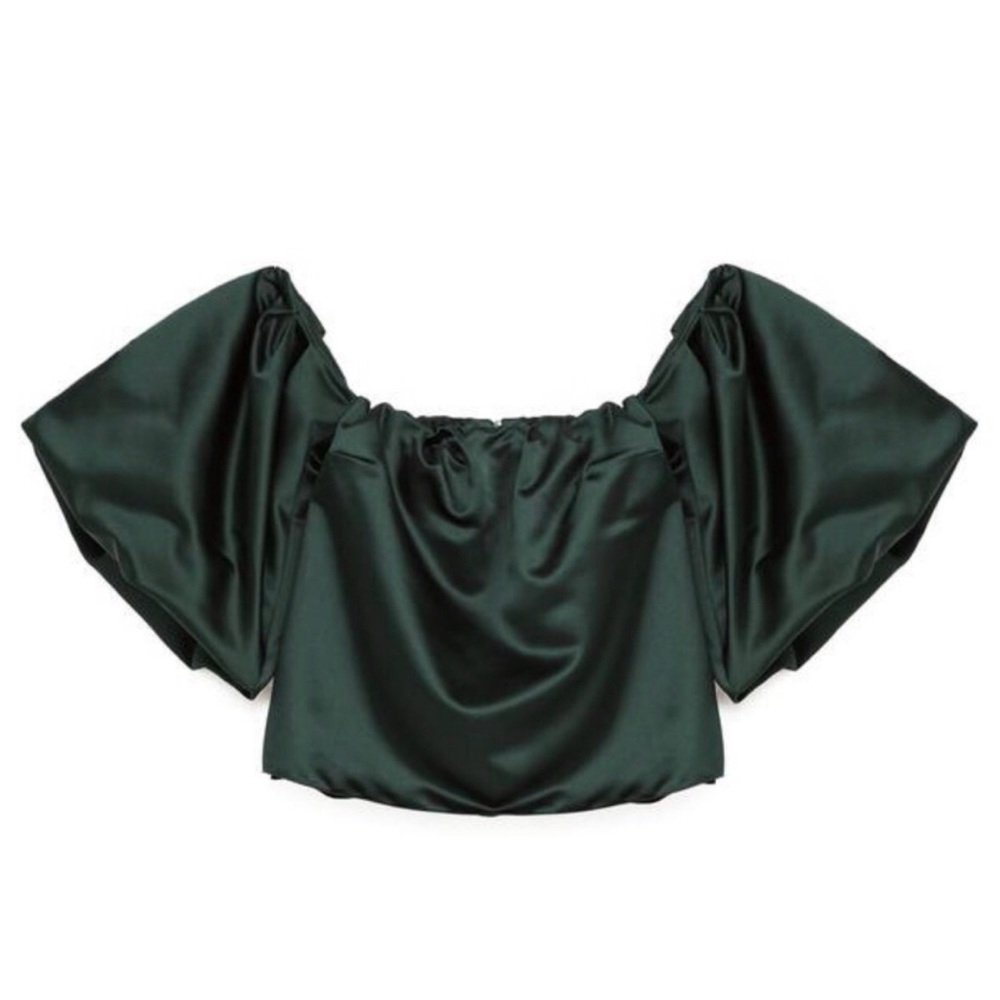 Zara off the shoulder silk blouse TREND